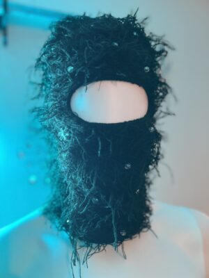 Snowflake Hand-Beaded Balaclava